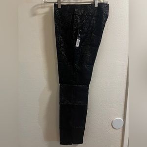 NIC+ZOE 2P Black Pants Embossed Shimmer